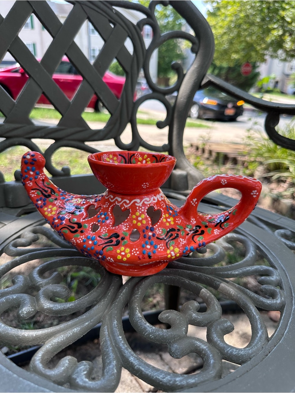 Hand-Painted Decorative wax melt burner genie